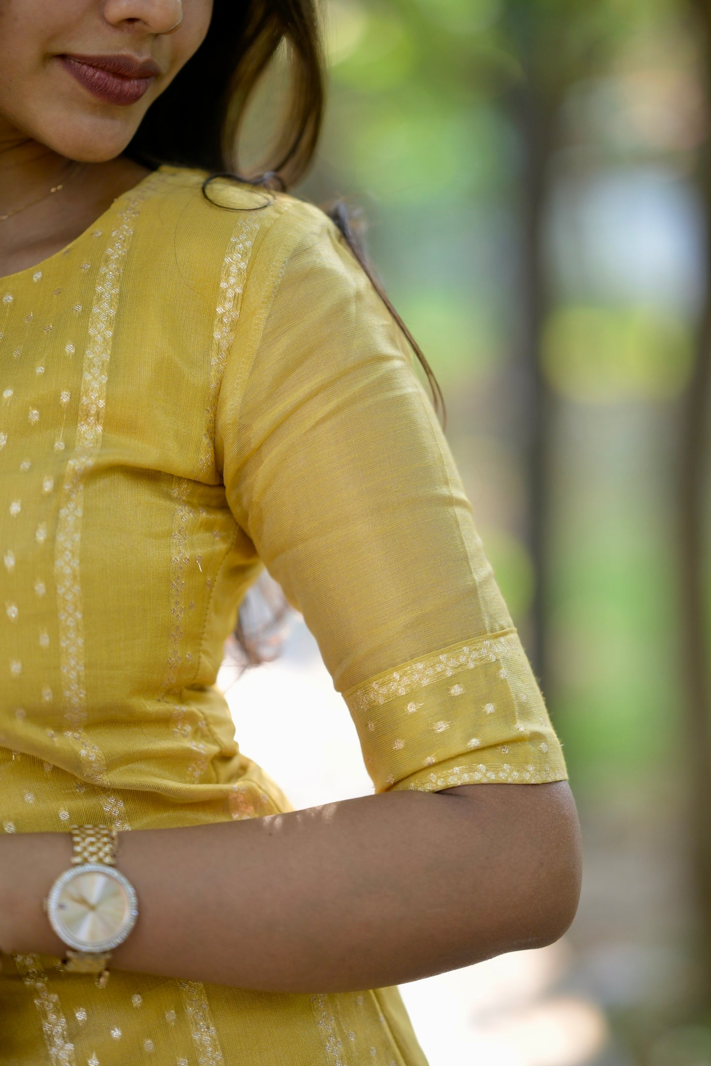 Tissue brocade salwar suit