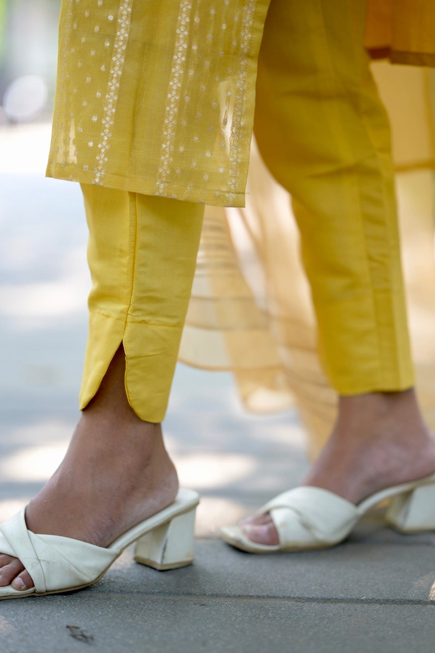 Tissue brocade salwar suit