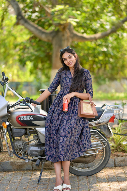 Alia cut flared dress