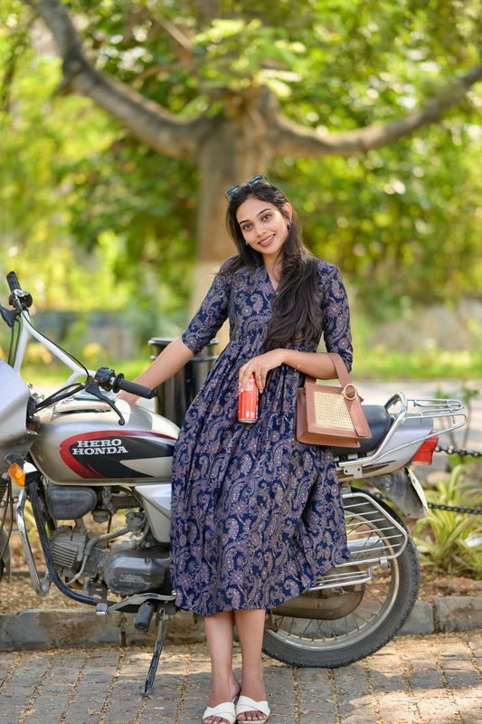 Alia cut flared dress