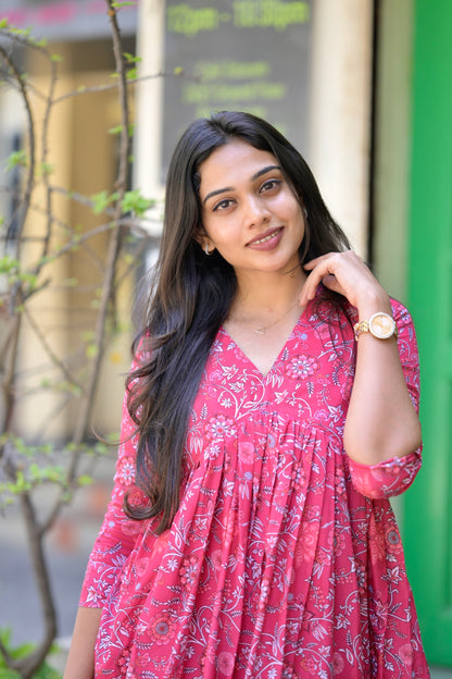 Alia cut flared dress