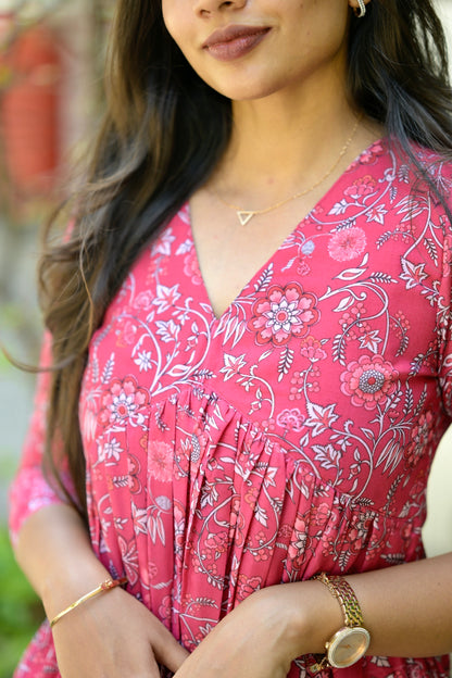 Alia cut flared dress