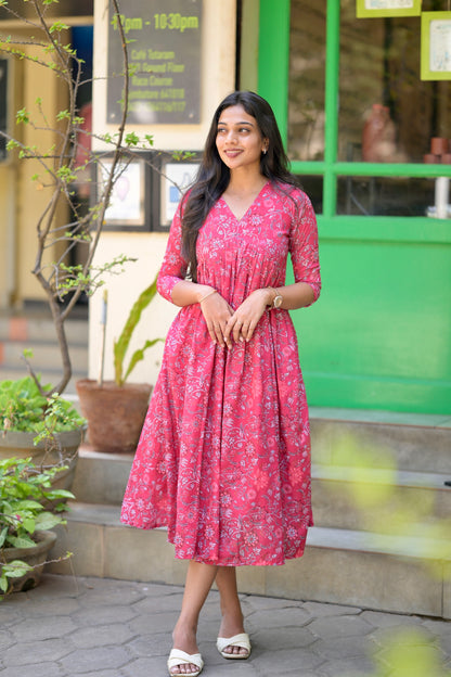 Alia cut flared dress