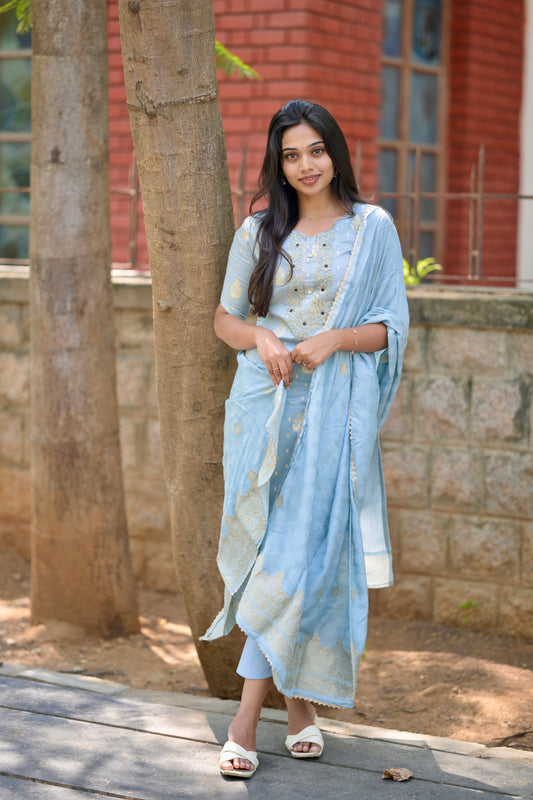 Chanderi Salwar Suit
