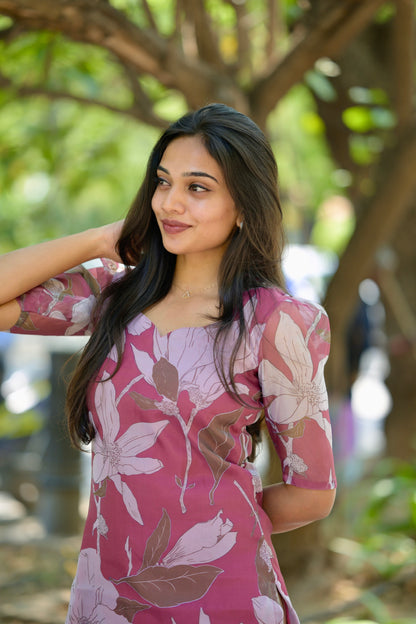 Pink Organza Top