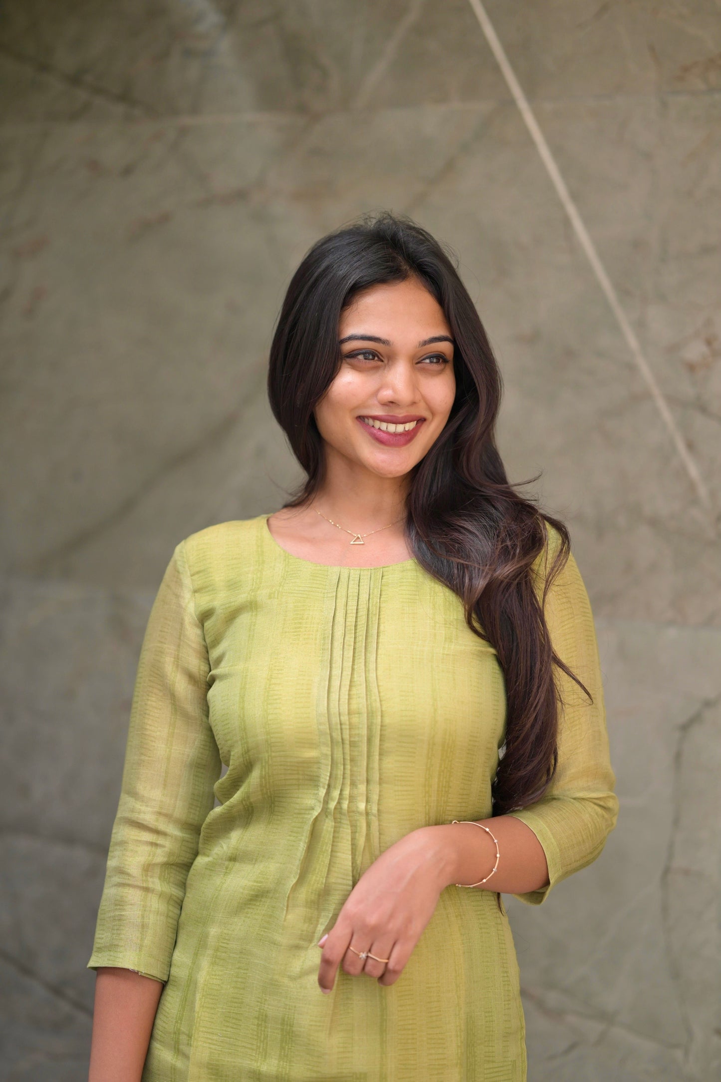 Green Tissue Kurta