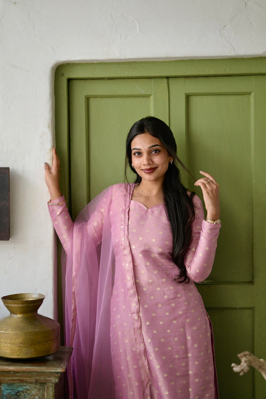 Tissue Brocade Salwar Suit