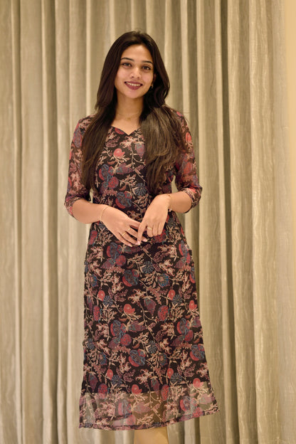 Black organza kurta