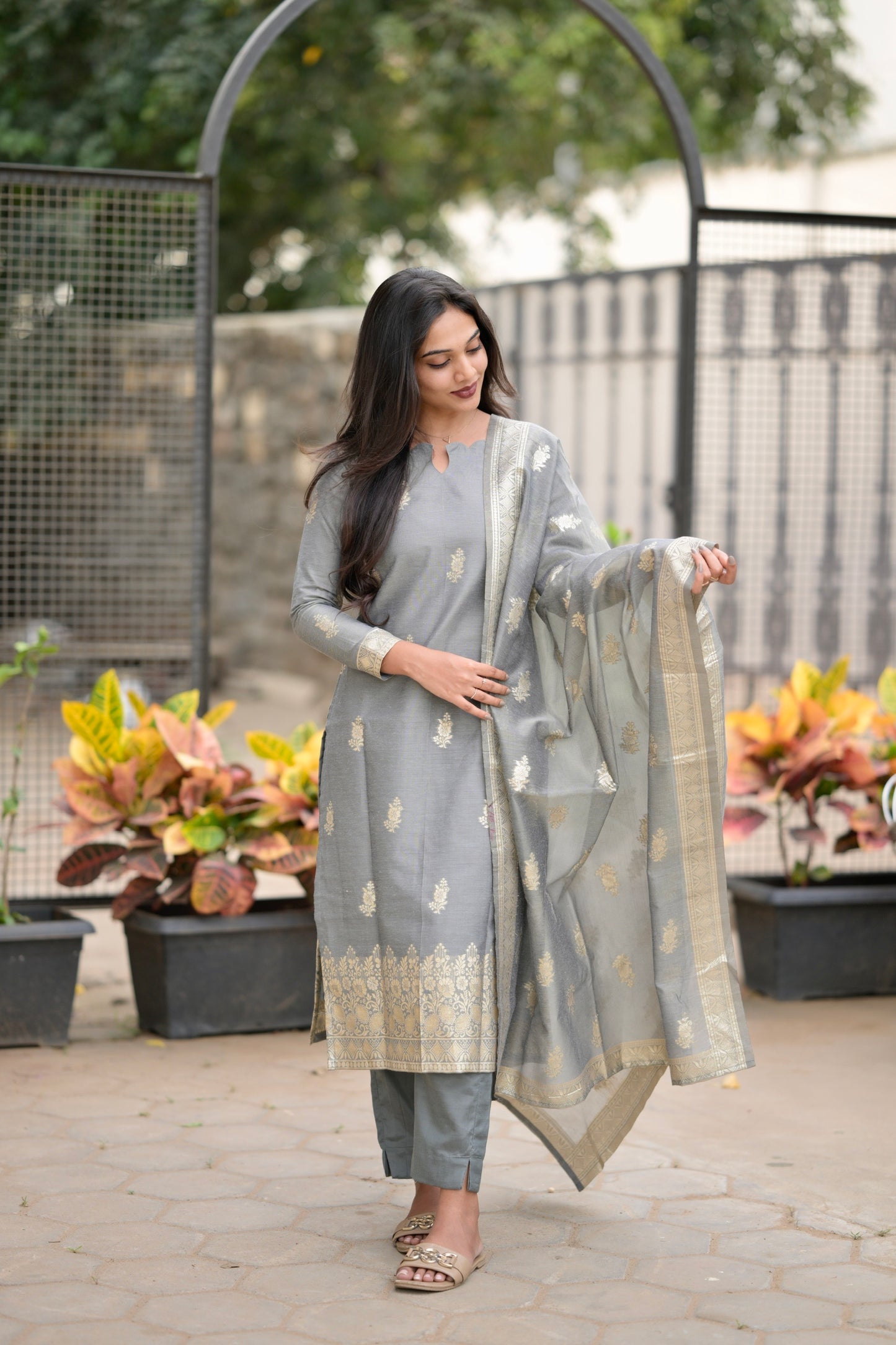 Chanderi Salwar Suit