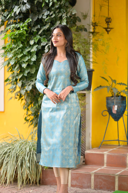 Blue Banaras Kurta