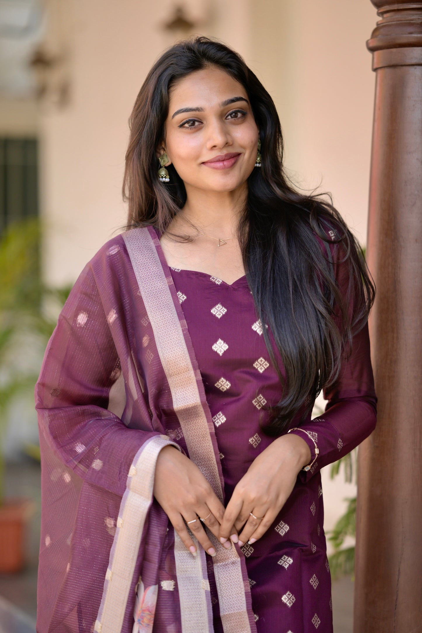 Chanderi Brocade Salwar Suit