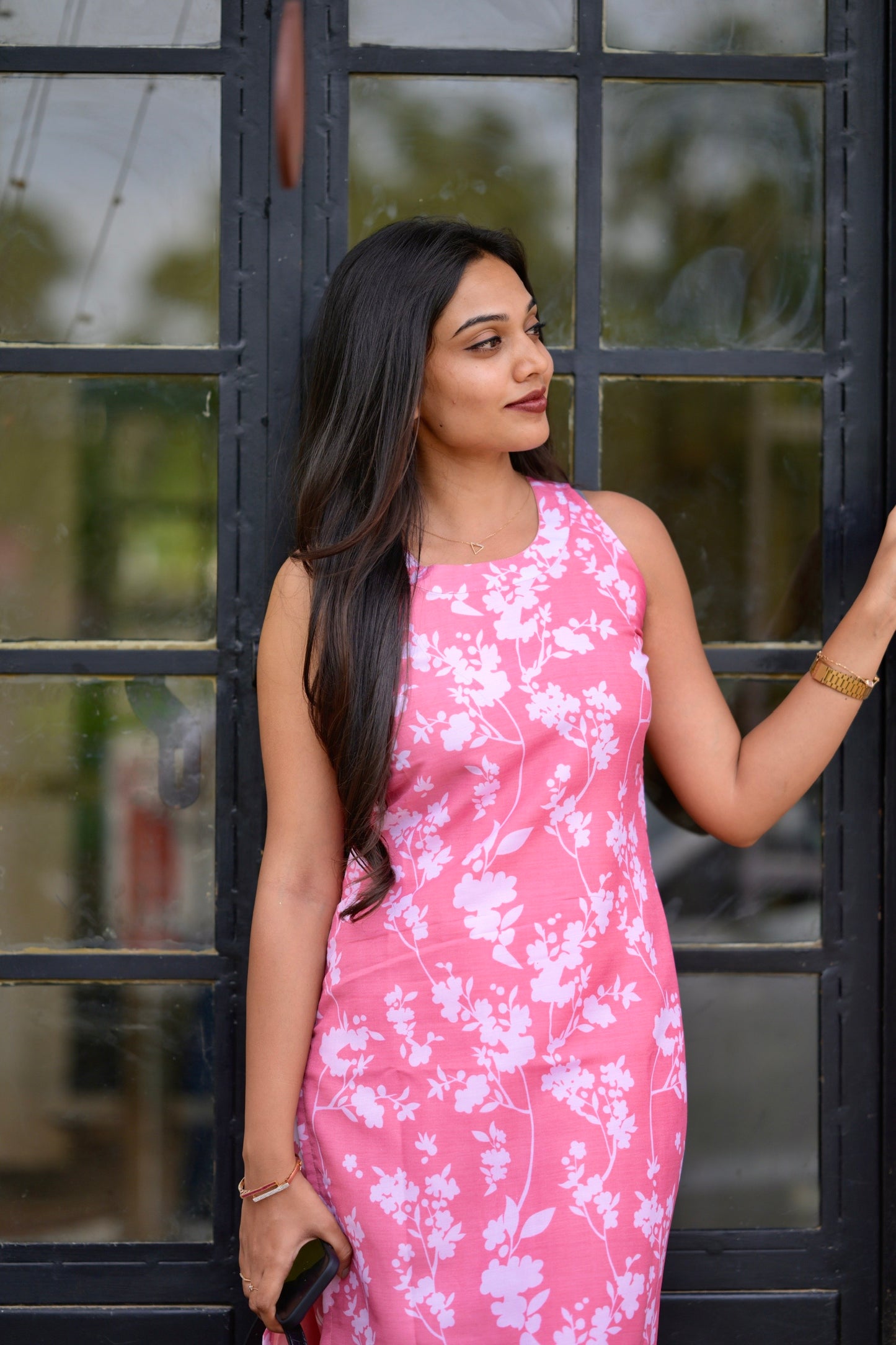 Pink Muslin Silk Co-ord