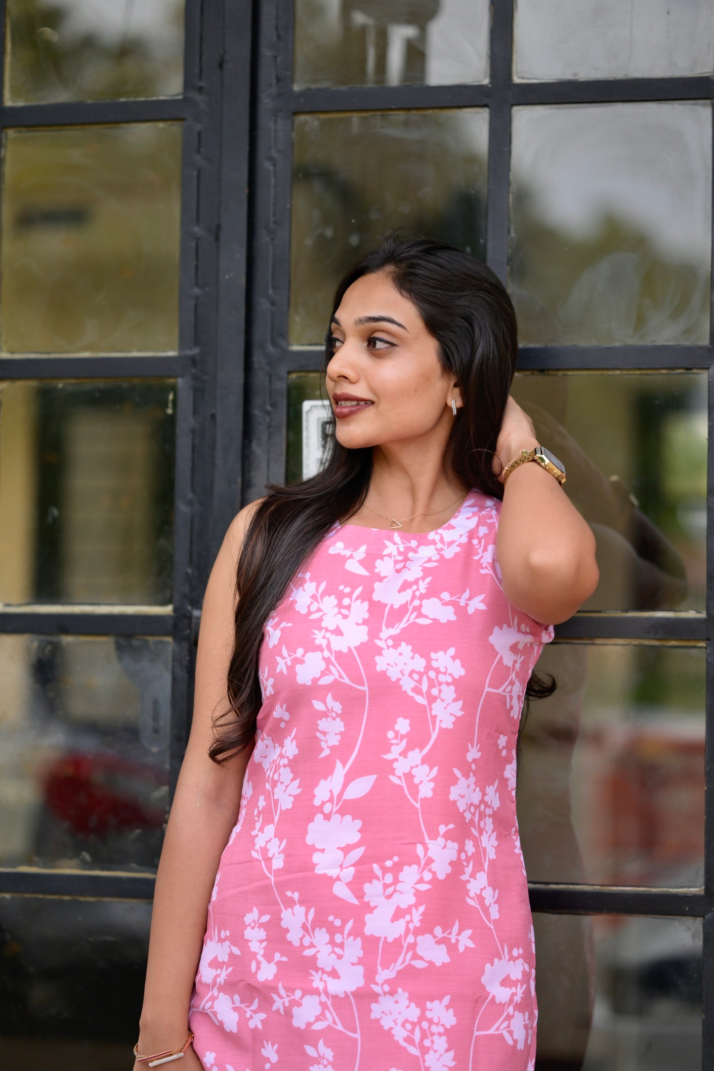 Pink Muslin Silk Co-ord