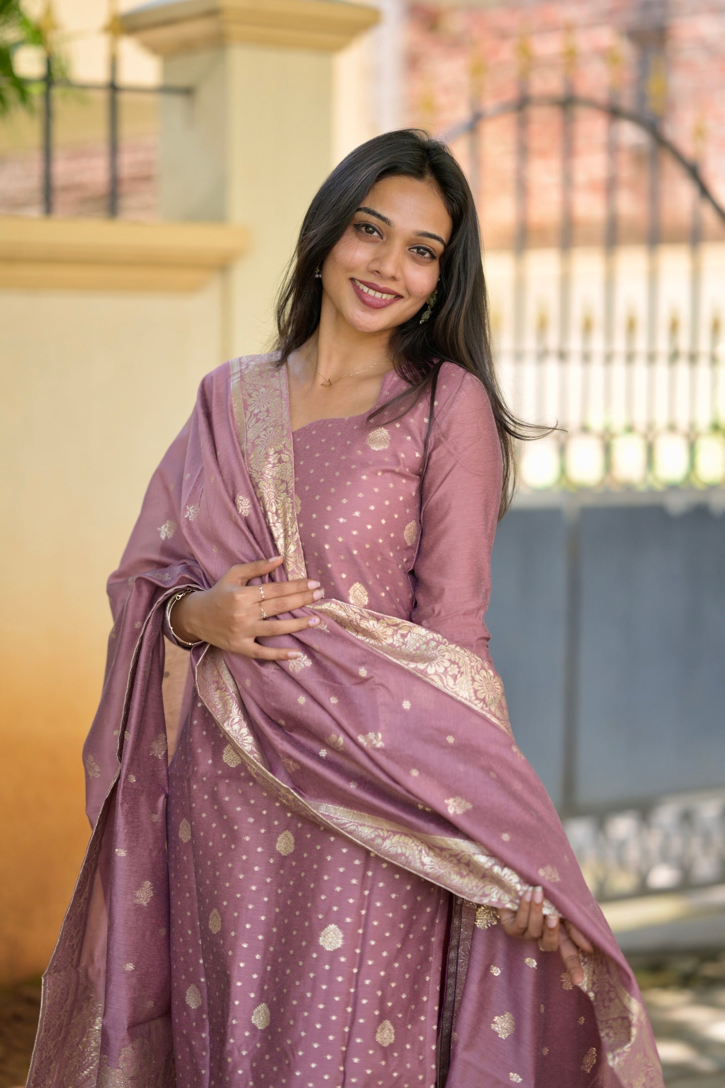 Chanderi Top and Dupatta