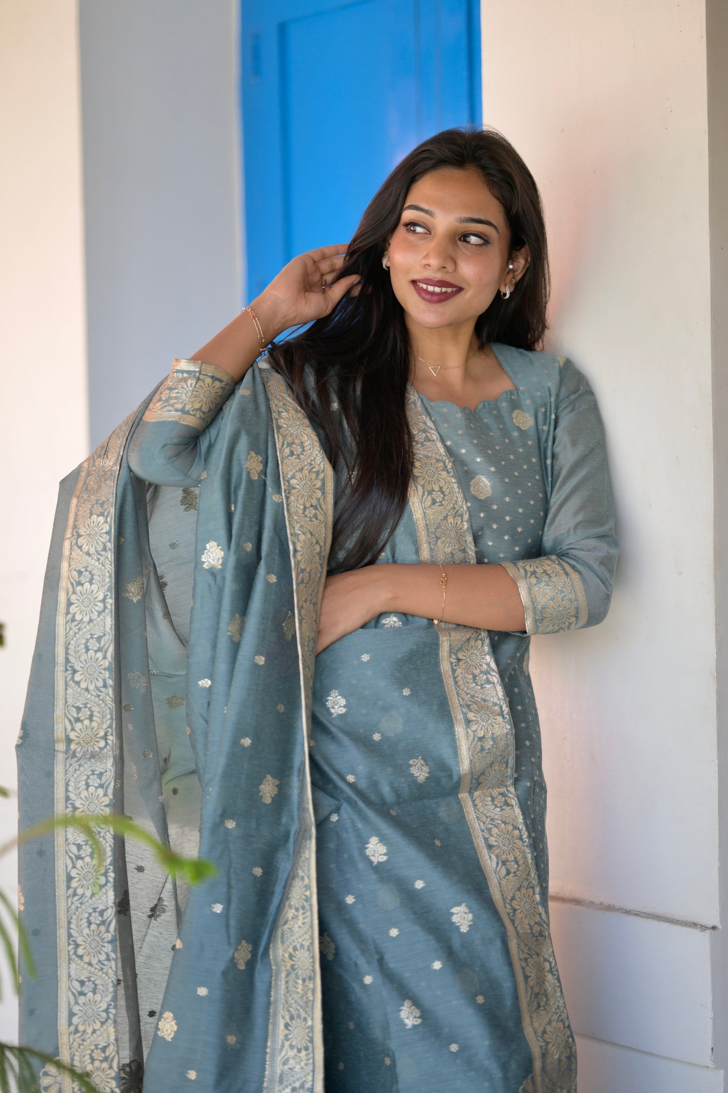 Chanderi Suit Set