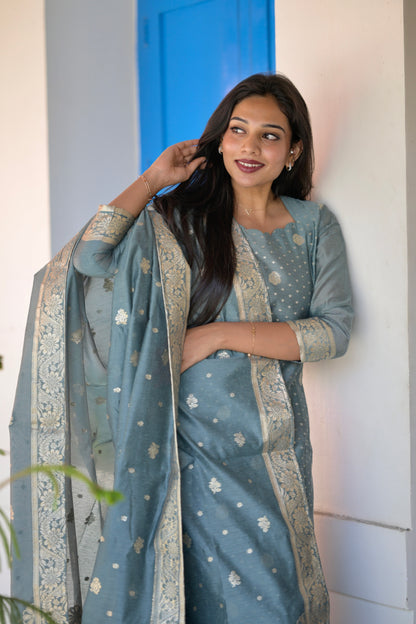 Chanderi Suit Set