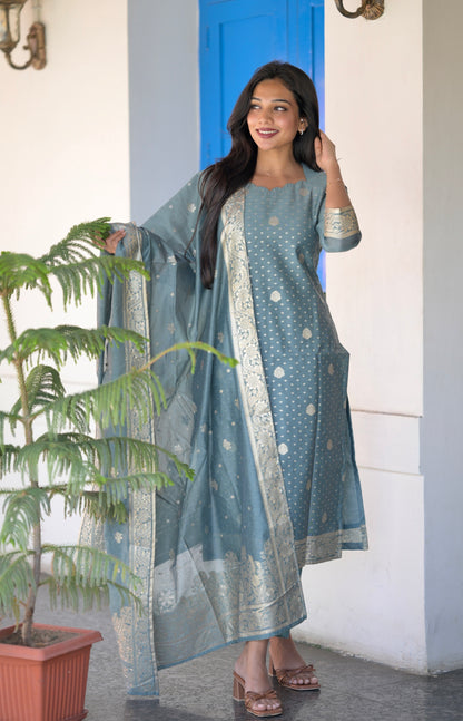 Chanderi Suit Set