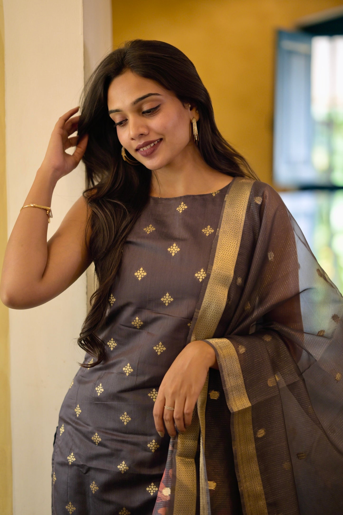 Chanderi Brocade Suit Set