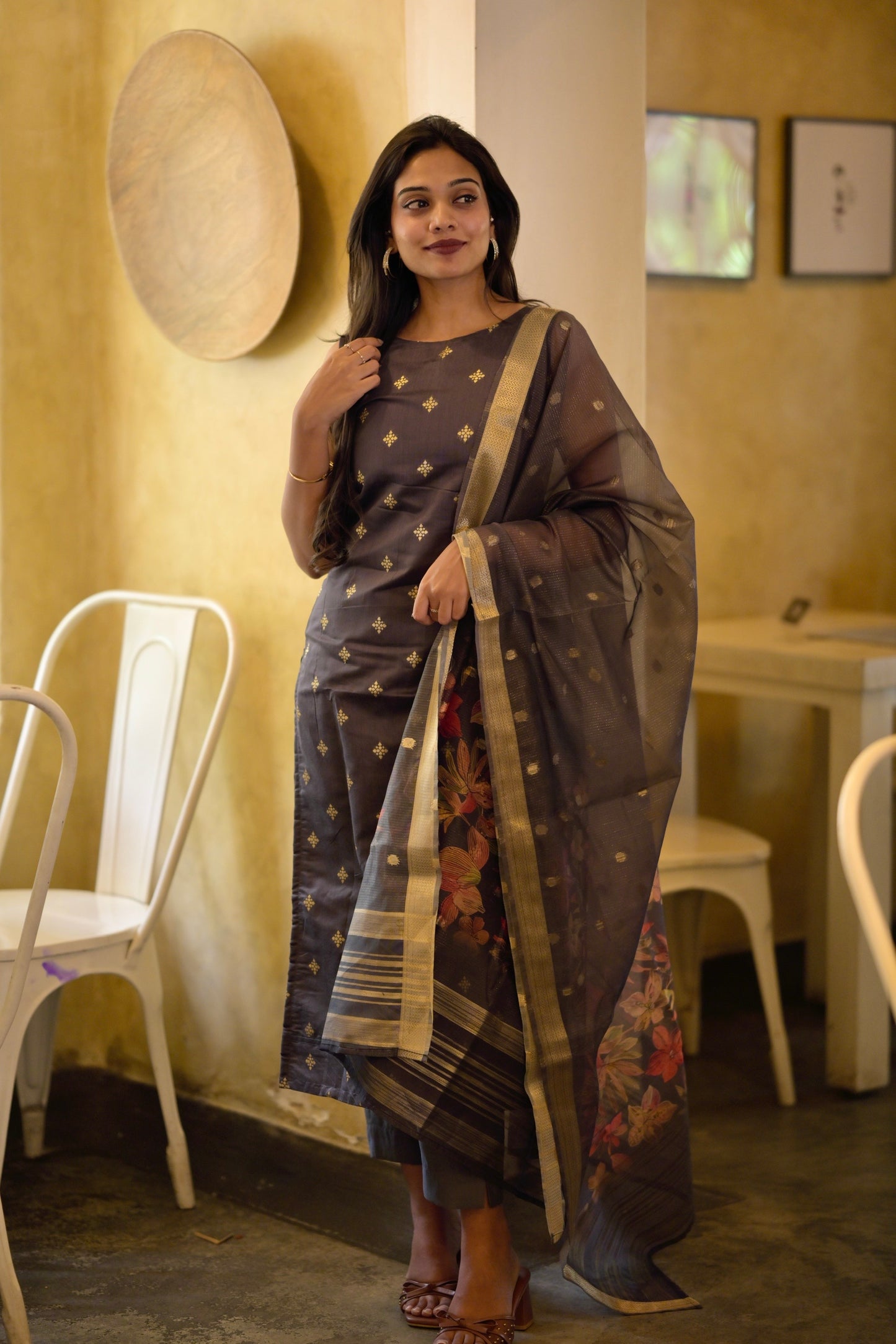 Chanderi Brocade Suit Set