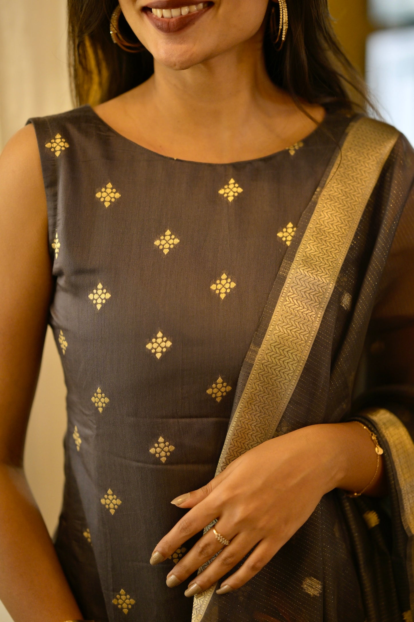 Chanderi Brocade Suit Set