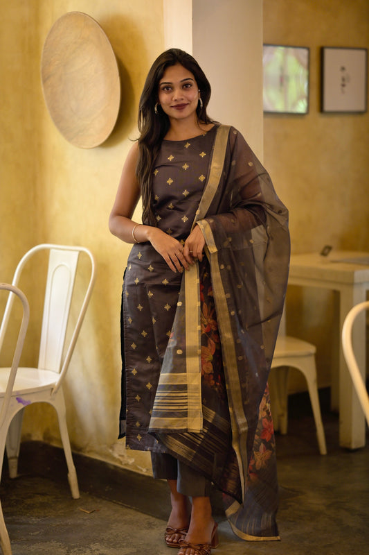 Chanderi Brocade Suit Set