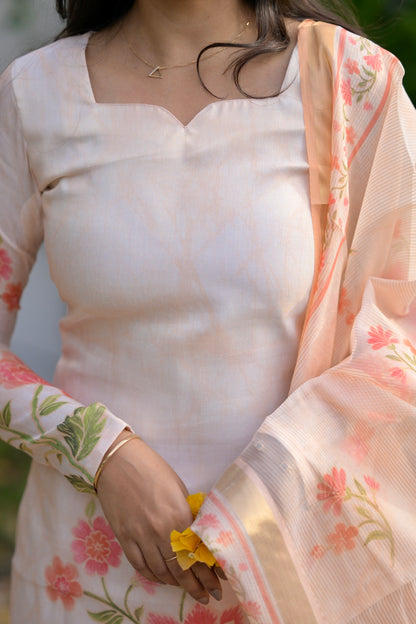 Creme Floral Salwar Set