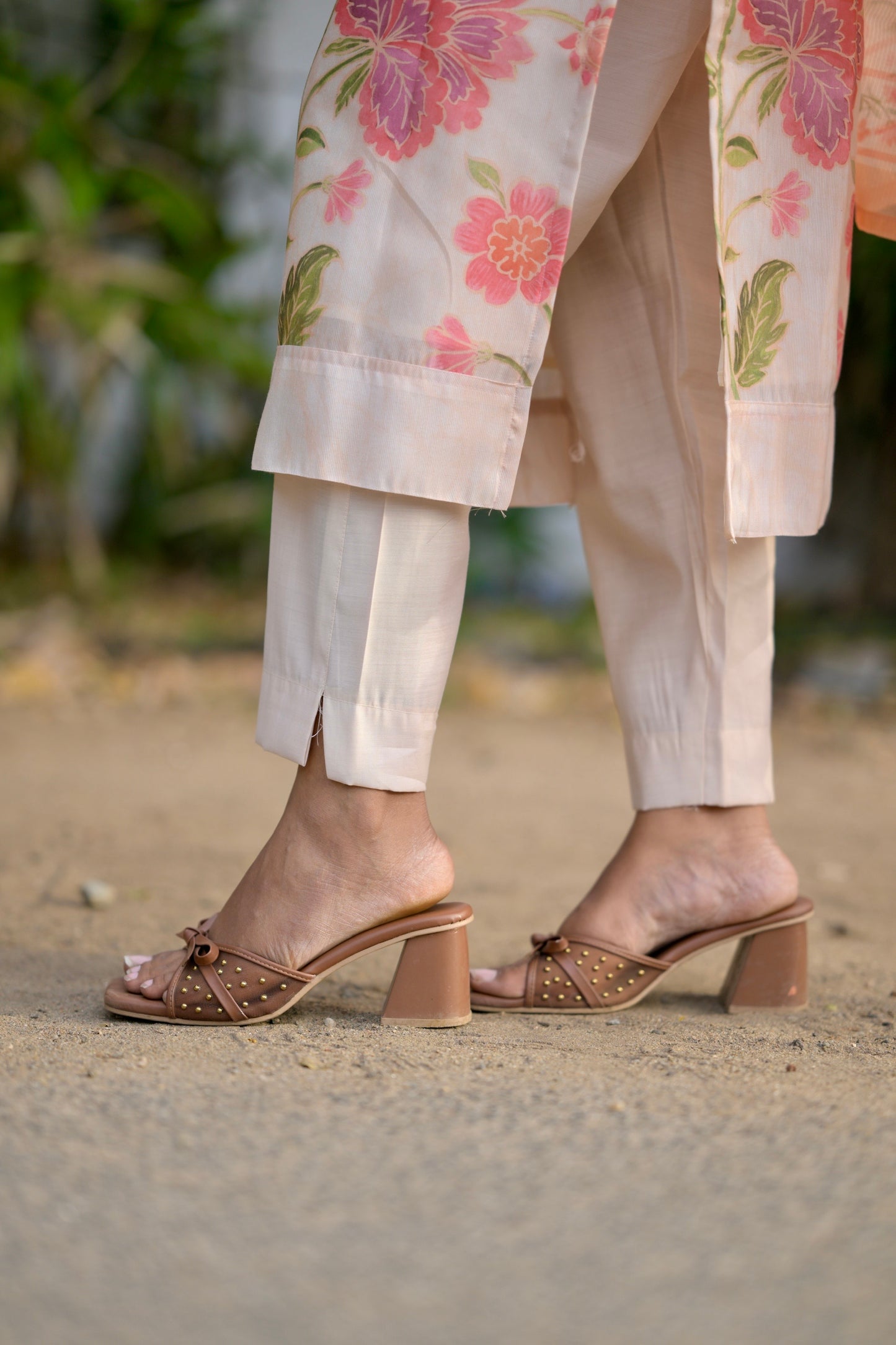 Creme Floral Salwar Set