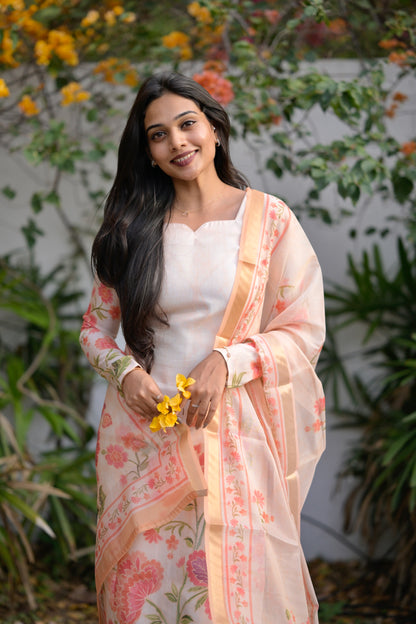 Creme Floral Salwar Set