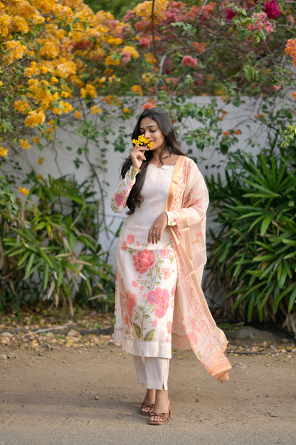 Creme Floral Salwar Set