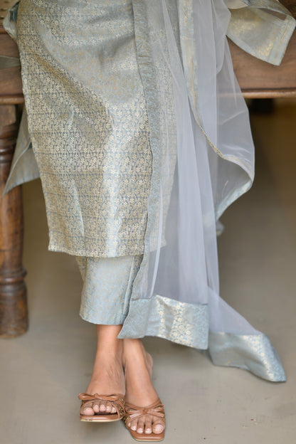 Grey Banaras Suit
