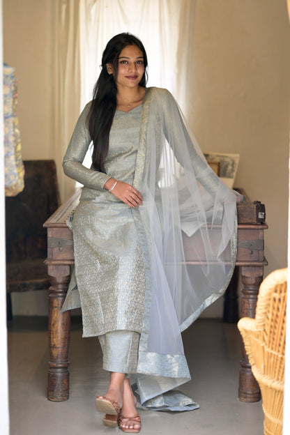 Grey Banaras Suit