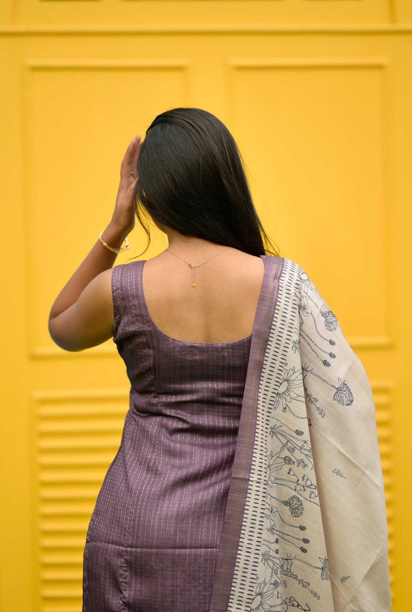Purple Stripes Salwar Suit