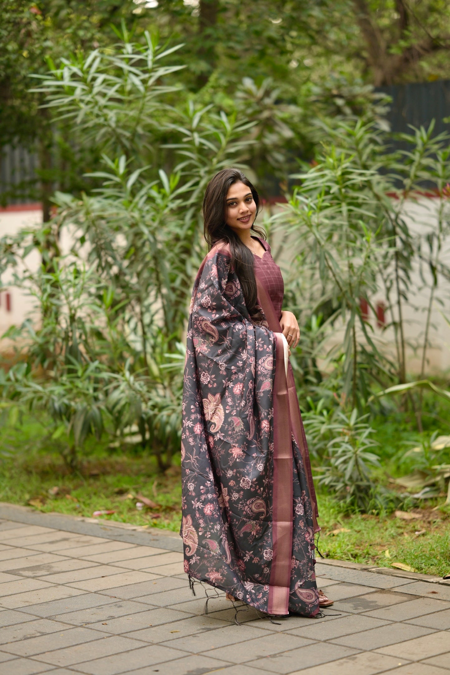 Maroon Kalamkari Salwar Suit