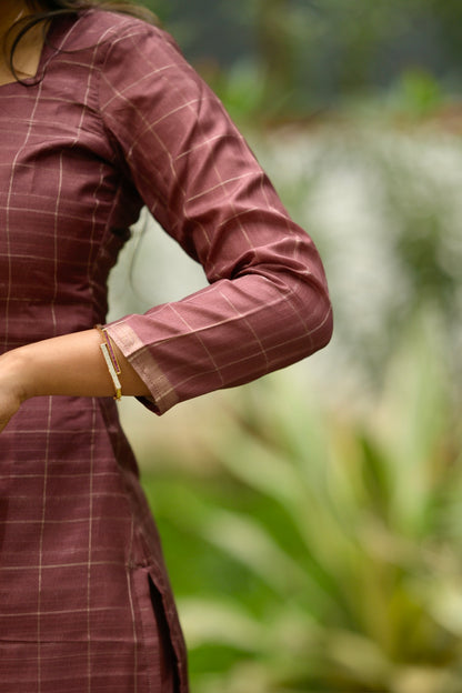 Maroon Kalamkari Salwar Suit