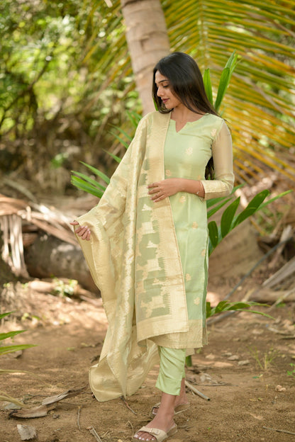 Tissue Brocade Salwar Suit