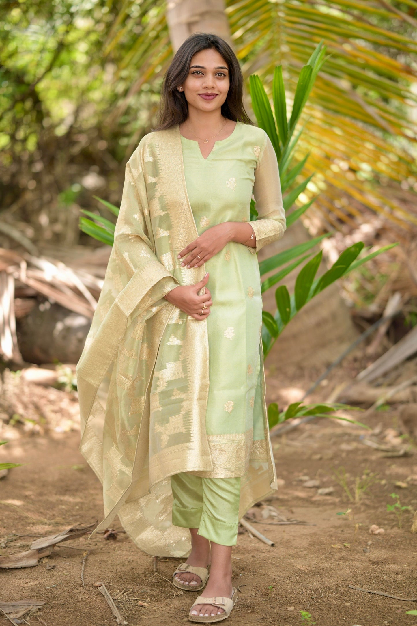Tissue Brocade Salwar Suit