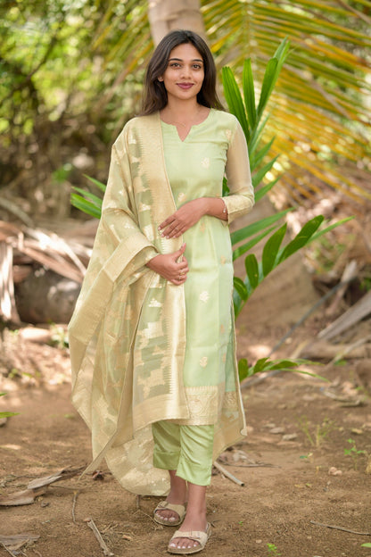 Tissue Brocade Salwar Suit