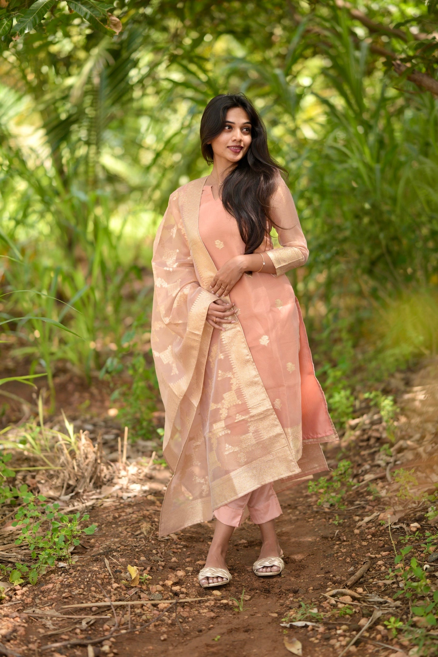 Tissue Brocade Salwar Suit
