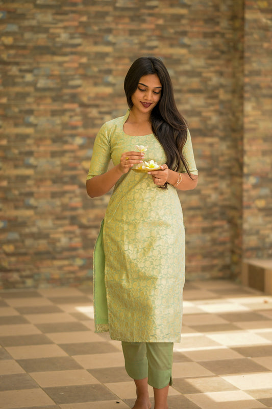 Chanderi Banaras Suit