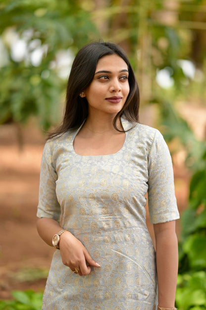 Chanderi Banaras Suit