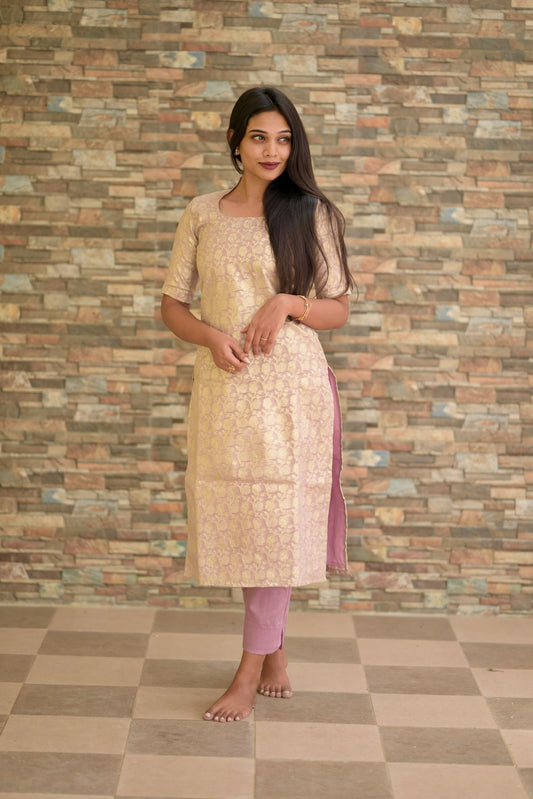 Chanderi Banaras Suit