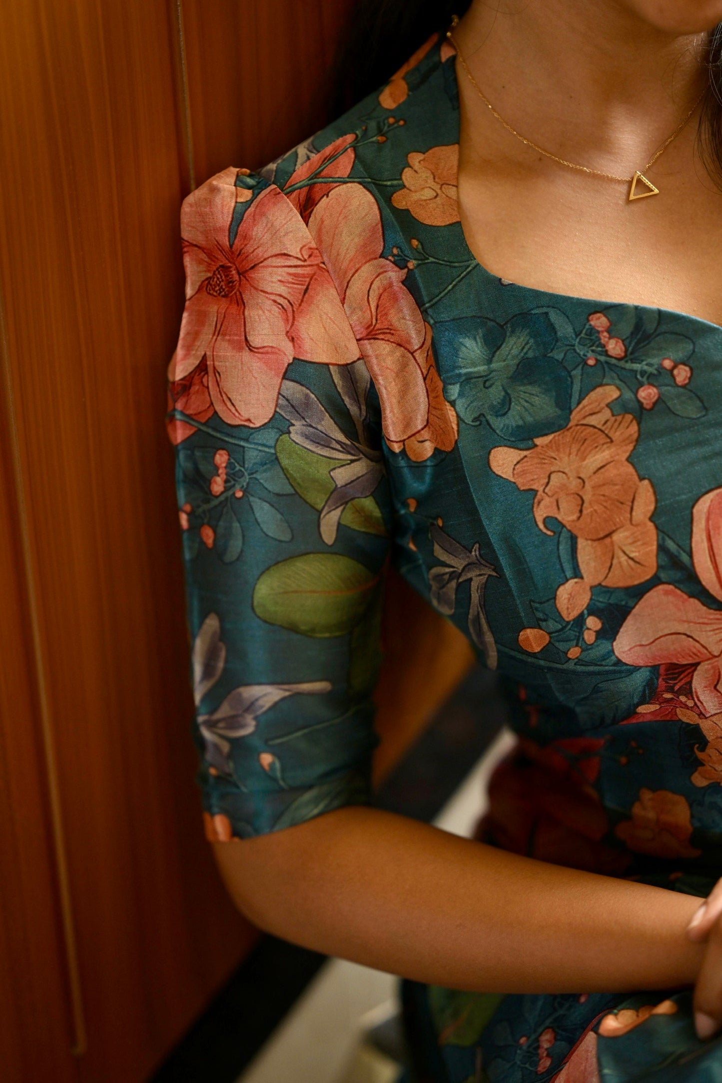 Blue Floral Kurta