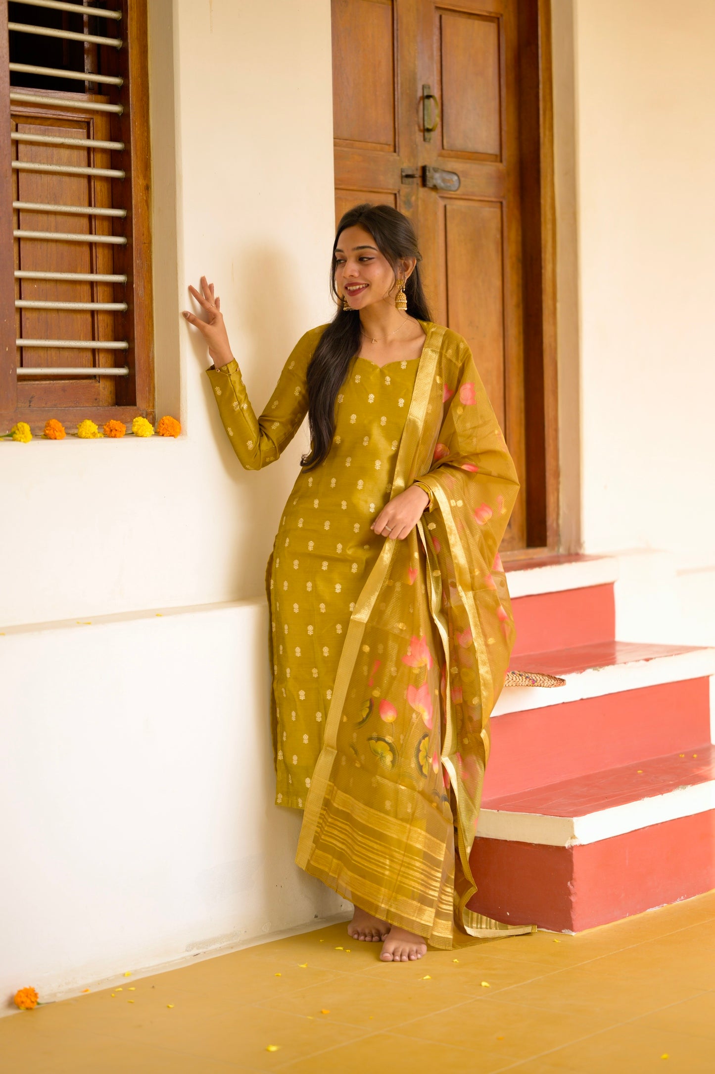 Tissue Brocade Salwar Suit