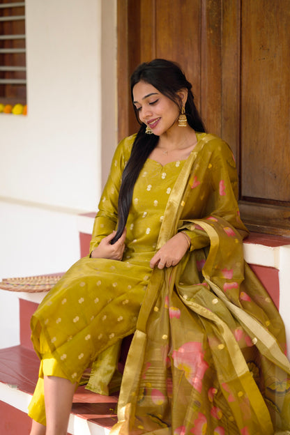 Tissue Brocade Salwar Suit