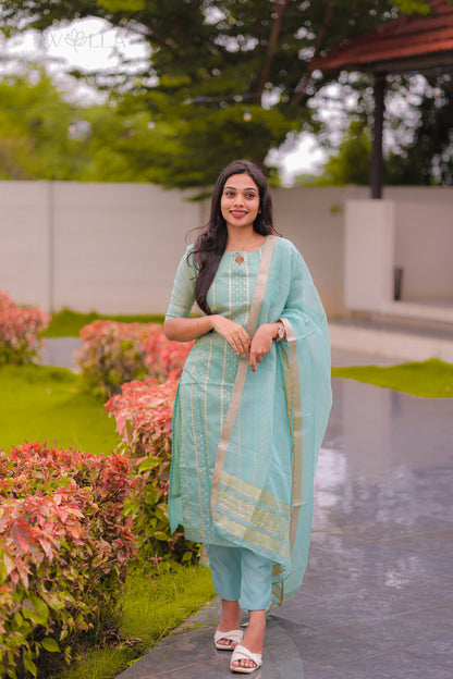 Tissue brocade salwar suit