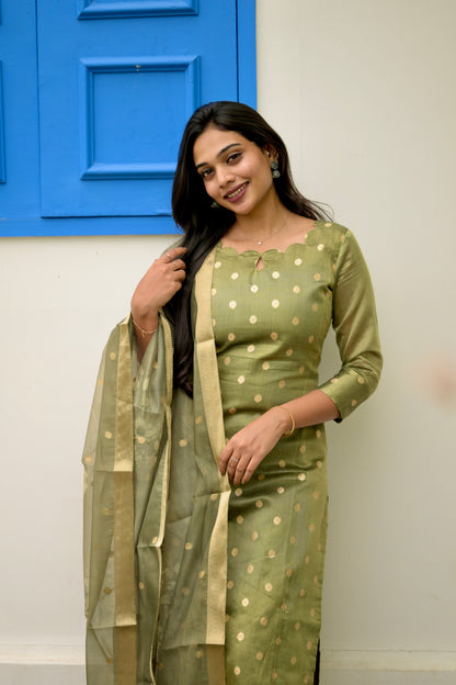 Tissue Brocade Salwar Suit