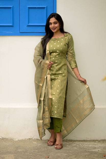 Tissue Brocade Salwar Suit