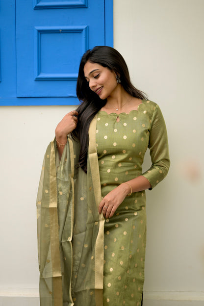 Tissue Brocade Salwar Suit