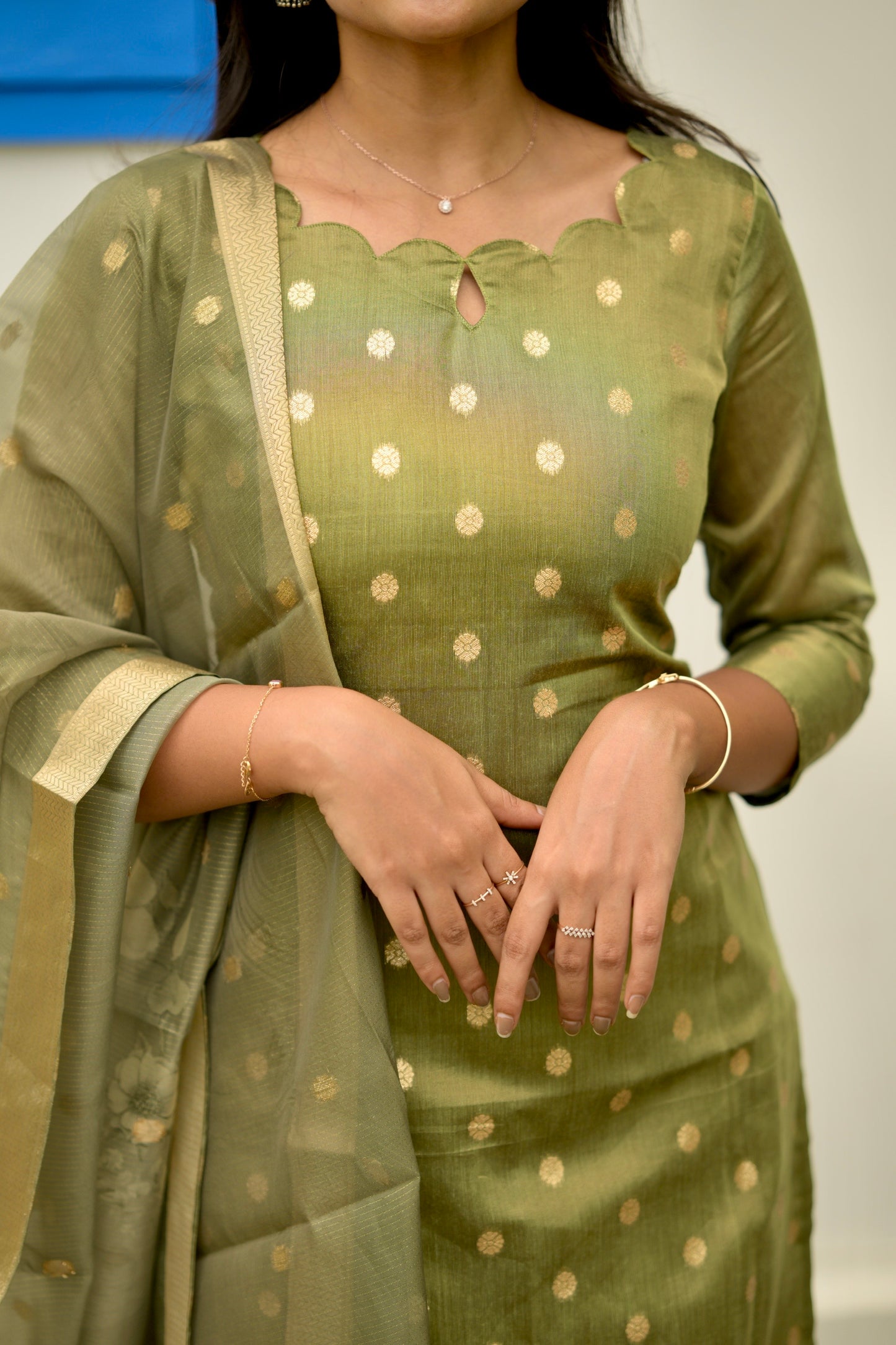 Tissue Brocade Salwar Suit