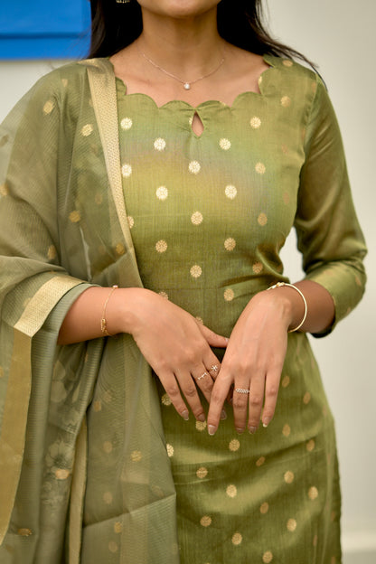 Tissue Brocade Salwar Suit